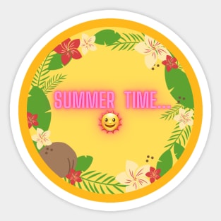 Summer time Sticker